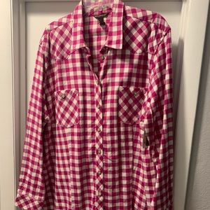 NWT Purple/White Long Sleeve Shirt
